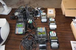 lot 504 image: Lot of (7) Hypercom Credit Card Terminals