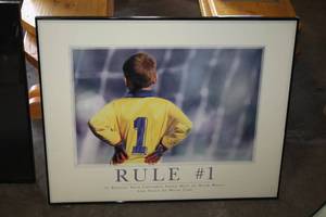 lot 859 image: Wall Art - Rule #1 , FramedWhite Matte