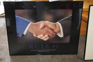lot 860 image: Wall Art - Rule #1 , FramedBlack Matte