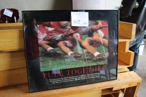 lot 867 image: Poster - Pull Together , Framed
