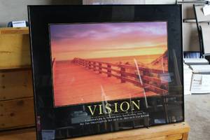 lot 869 image: Poster - Vision , Framed