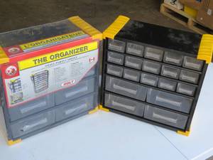 lot 20 image: 2 Piece Small Parts CabinetOrganizer