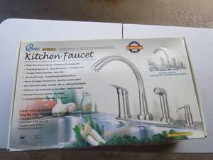lot 21 image: New - 2 Piece Lot Corrego Kitchen Faucet - Brushed Nickel