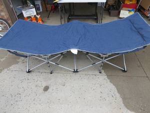 lot 37 image: Aluminum Oversized Portable Folding Cot - SMB102H