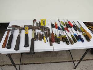 lot 57 image: Mixed Lot ScrewdriversHammersPunches