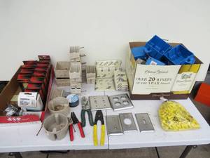 lot 63 image: Mixed Lot ReceptaclesGang BoxesCover Plates