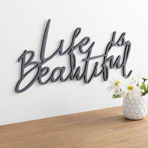 lot 282 image: New  Life Is Beautiful Wood Plaque