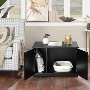 lot 241A image: Brand New Merry Products Kitty Litter Loo Bench - Black ((MSRP $199.99))