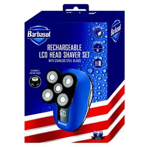 lot 246 image: Brand New Barbasol Rechargeable LCD Head Shaver Set