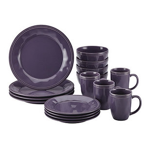 lot 265 image: Brand New Rachael Ray Cucina Dinnerware 16-Pc. Stoneware Dinnerware Set - Lavender, Service for 4 ((MSRP $79.99))