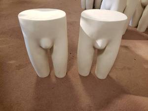 lot 12 image: Lot of 2 Male Mannequin Hip Forms