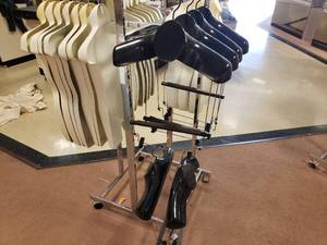 lot 34 image: Lot of 6 Shoulder Hangers with Pants Clips