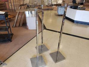 lot 46 image: Lot of 3 2 Way Adjustable Racks, No Wheels