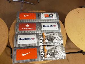 lot 144 image: Metal Shoe Brand Signs