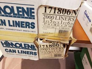 lot 186 image: Partial Boxes of 17 x 18 Trash Liners