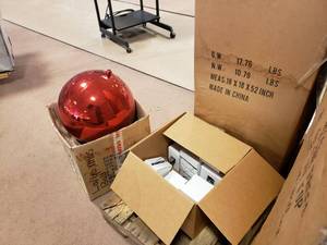 lot 241 image: Large Christmas Bulb and Box of D Cell Battery Operated Slow Spinners