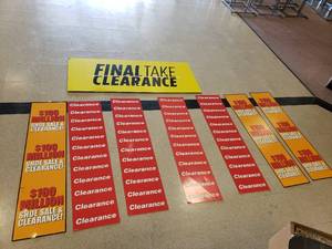 lot 242 image: Clearance and Sale Signs
