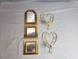 lot 17 image: Candle Sconces and Decor Mirrors