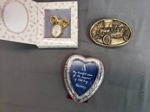 lot 41 image: Avon Belt Buckle, Precious Moments Broach