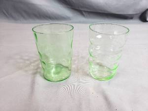 lot 52 image: Possibly Uranium Glass Glasses