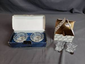 lot 69 image: Crystal Candle Holders