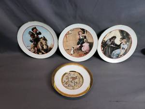 lot 74 image: Norman Rockwell and Chokin Decorative Plates