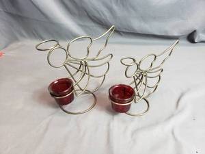 lot 75 image: Angle Candle Holders