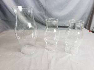 lot 77 image: Lot of 3 Globes or Large Chimneys