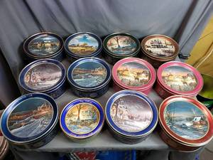 lot 87 image: Lot of 12 Terry Redlin Schwanns Tins