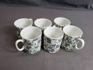 lot 95 image: Lot of 6 Matching Coffee Cups