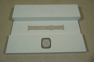 lot 1A image: NEW Apple Watch Series 8 41mm Starlight Aluminum GPS Smart Watch