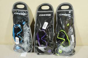 lot 24 image: 3 Cressi Snorkel Sets