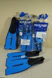 lot 27 image: 4 Pairs Cressi Rondinella Snorkel Fins -BlueBlack