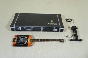 lot 39 image: Axe Heaven Michael Anthony Jack Daniels Bass Mini Guitar Replica Collectible