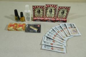 lot 101 image: Assorted Self Care Items -Eye Patches, Nail ClippersPolish, Lip Balm, Soap