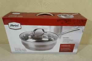 lot 119 image: Parini Cookware 9.5 Stainless Saute Pan