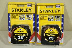 lot 137 image: 2 Stanley 25 Powerlock Tape Measure
