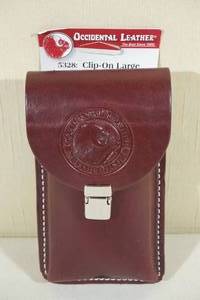lot 138 image: Occidental Leather Clip-On Large Leather Phone Holster