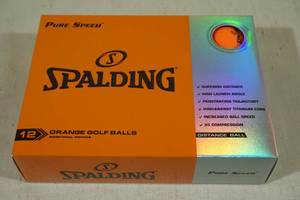 lot 157 image: Spalding Pure Speed Orange Golf Balls Set of 12