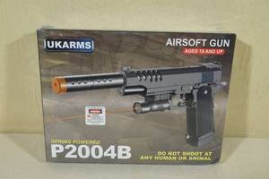 lot 170 image: UKArms P2004B Spring Powered Airsoft Pistol with Laser