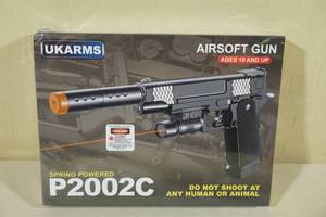 lot 171 image: UKArms P2002C Spring Powered Airsoft Pistol with Laser