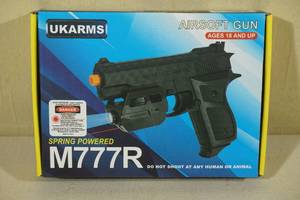 lot 175 image: UKArms M777R Spring Powered Airsoft Pistol with Laser