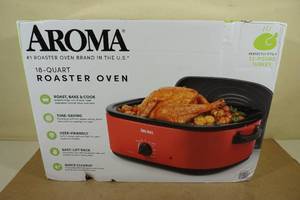 lot 202 image: Aroma 18 Quart Roaster Oven