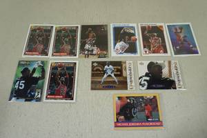 lot 216 image: Michael Jordan Cards - Basketball and Baseball