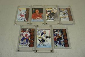 lot 240 image: Signed Hockey Cards - Buzek, Lowe, Ray