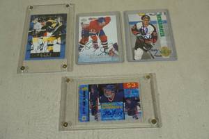 lot 241 image: Signed Hockey Cards - Nabokov, Niedermayer, Brisebois, Stumpel