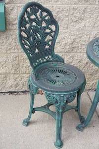 lot 268 image: 3 Piece Patio Table and Chair Set