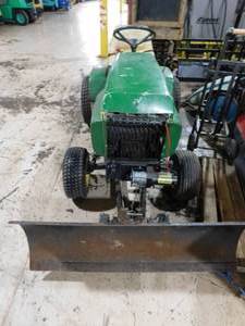 lot 12 image: John Deere 314 Tractor with 46 Snow Plow