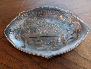 Metal Kentucky Souvenir Plate
