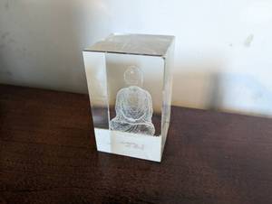 3D Laser Etched Buddha Paperweight